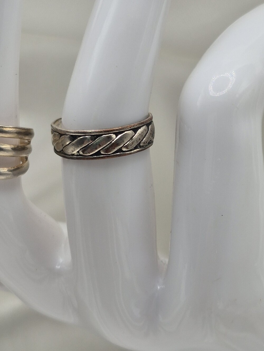 Stackable Floral Enamel Mexico & Sterling Silver Rings Toe & Adjustable Rings - Picture 3 of 8